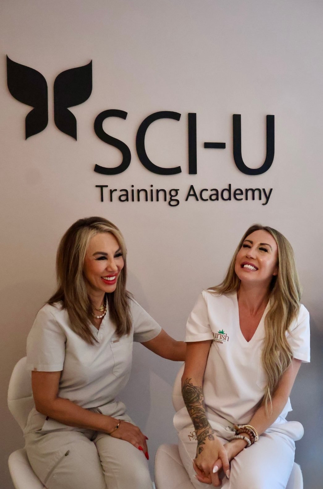 Mozhgan Taheri and Sarah Griffiths of Nourish at Sci-U Clinic, Wilmslow