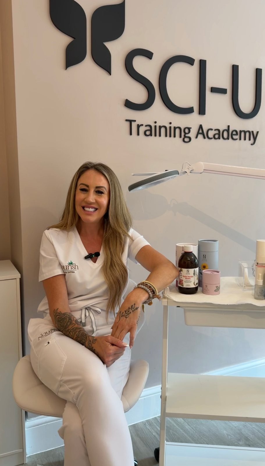 Sarah Griffiths, functional nutritionist from Nourish, at Sci-U Clinic Wilmslow